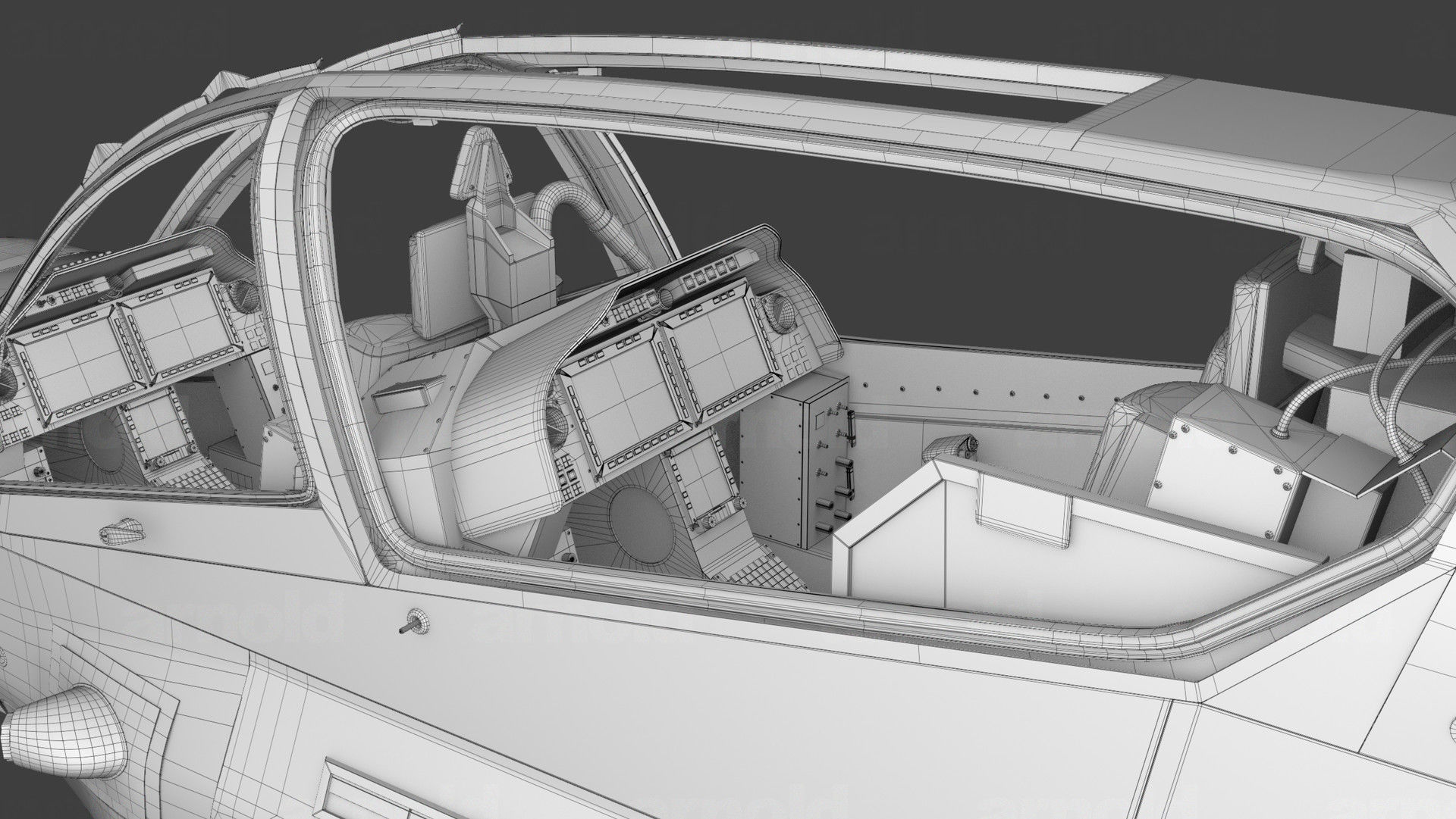 Bell AH-1Z Viper Attack Helicopter Model only 3D model_4