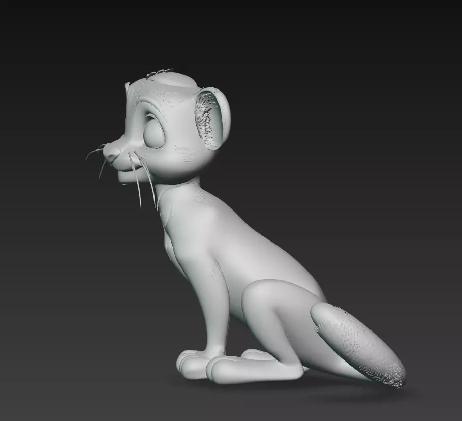 Cheetah - Stylized Cartoon Jungle Animal 3D Model 3D print model_7