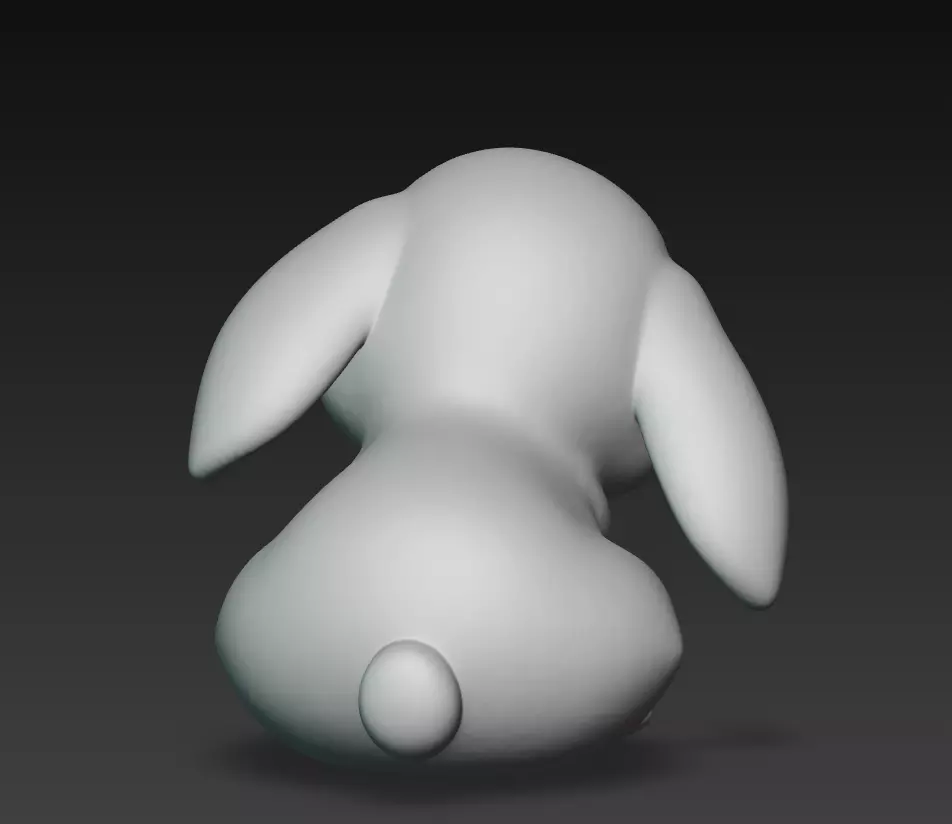 Bunny - Cute Stylized Cartoon Animal 3D Model 3D print model_6