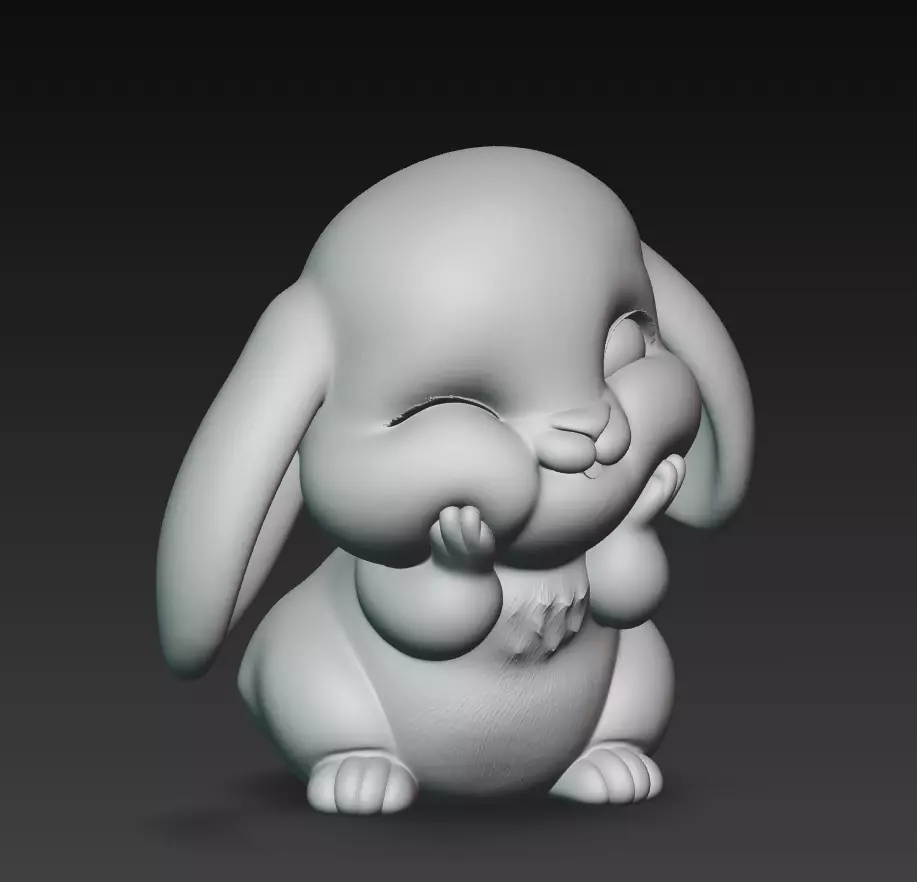 Bunny - Cute Stylized Cartoon Animal 3D Model 3D print model_7