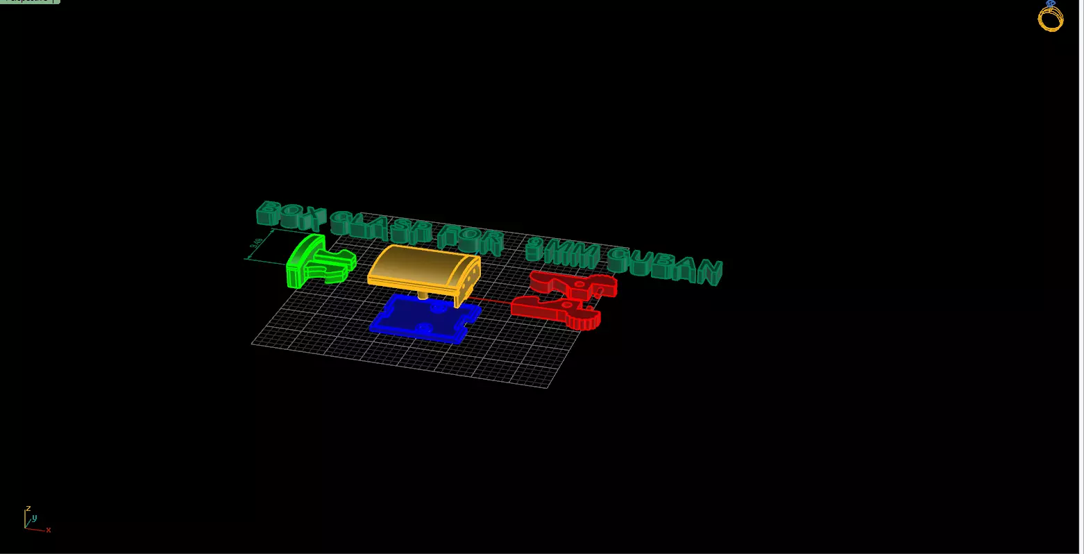 Box clasp lock for 9mm Cuban chain LK009 3D print model 3D print model_3