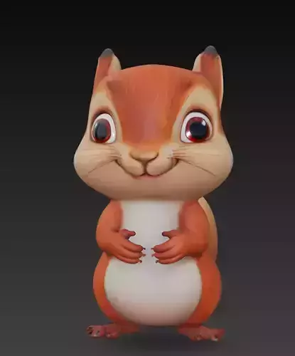 Cute Squirrel - Stylized Forest Animal 3D Model