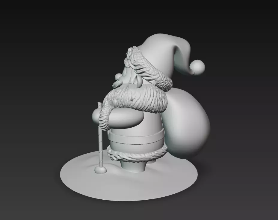 Cute Santa Claus - Adorable Christmas Sculpture 3D Model 3D print model_7