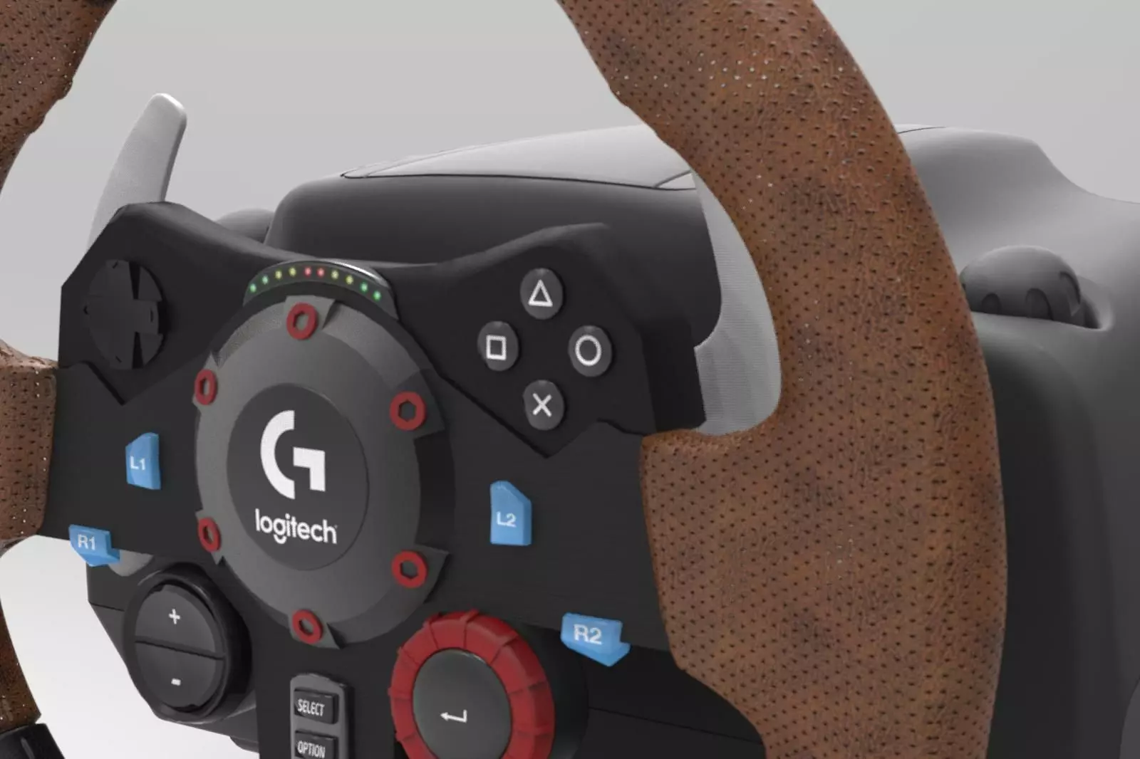 LOGITECH G29 Steering Wheel 3D model_0