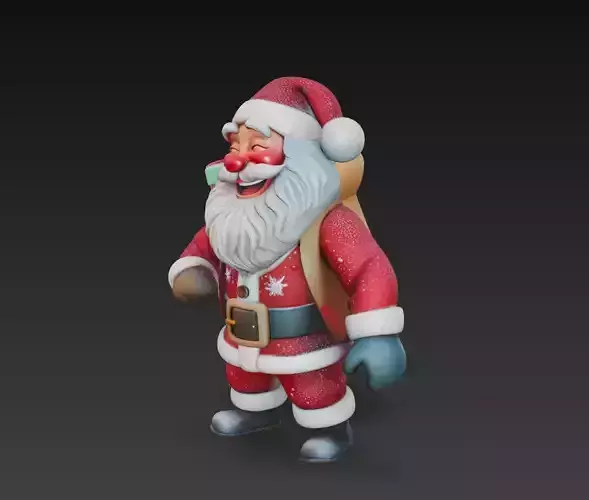 Dynamic Santa Claus - Joyful Christmas Sculpture 3D Model 3D print model Dynamic Santa Claus - Joyful Christmas Sculpture 3D Model 3D print model
