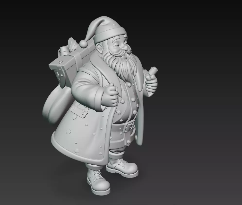 Grand Santa Claus - Premium Christmas Sculpture 3D Model 3D print model_9