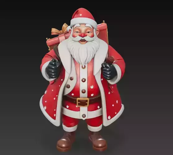 Grand Santa Claus - Premium Christmas Sculpture 3D Model 3D print model