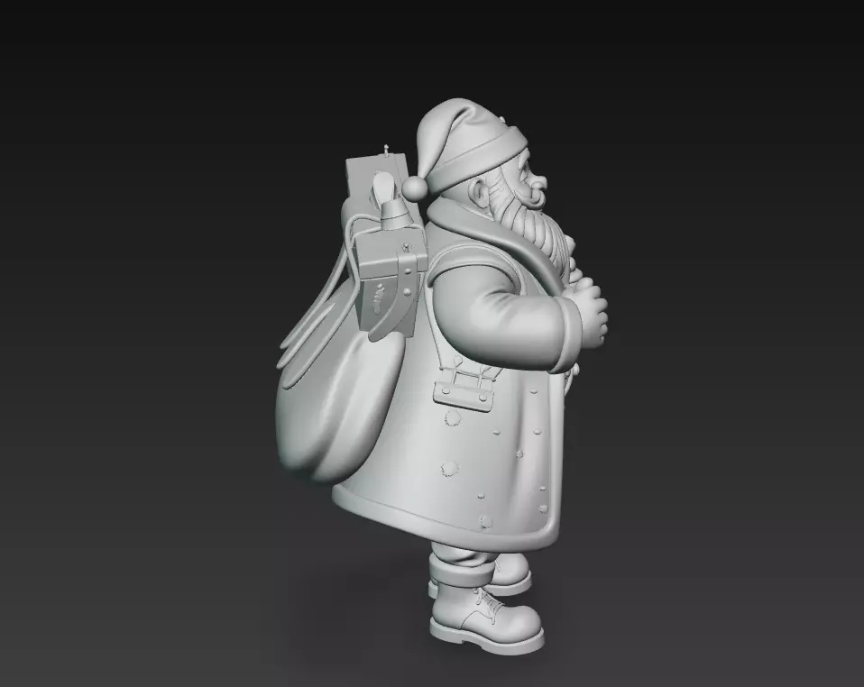 Grand Santa Claus - Premium Christmas Sculpture 3D Model 3D print model_6