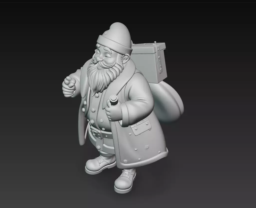 Grand Santa Claus - Premium Christmas Sculpture 3D Model 3D print model_10