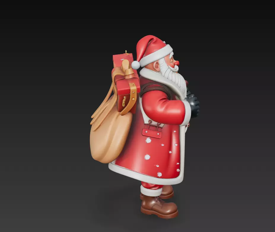 Grand Santa Claus - Premium Christmas Sculpture 3D Model 3D print model_4