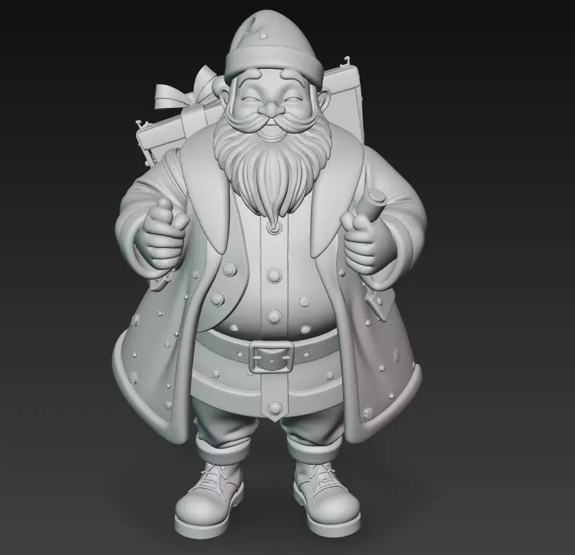 Grand Santa Claus - Premium Christmas Sculpture 3D Model 3D print model_8