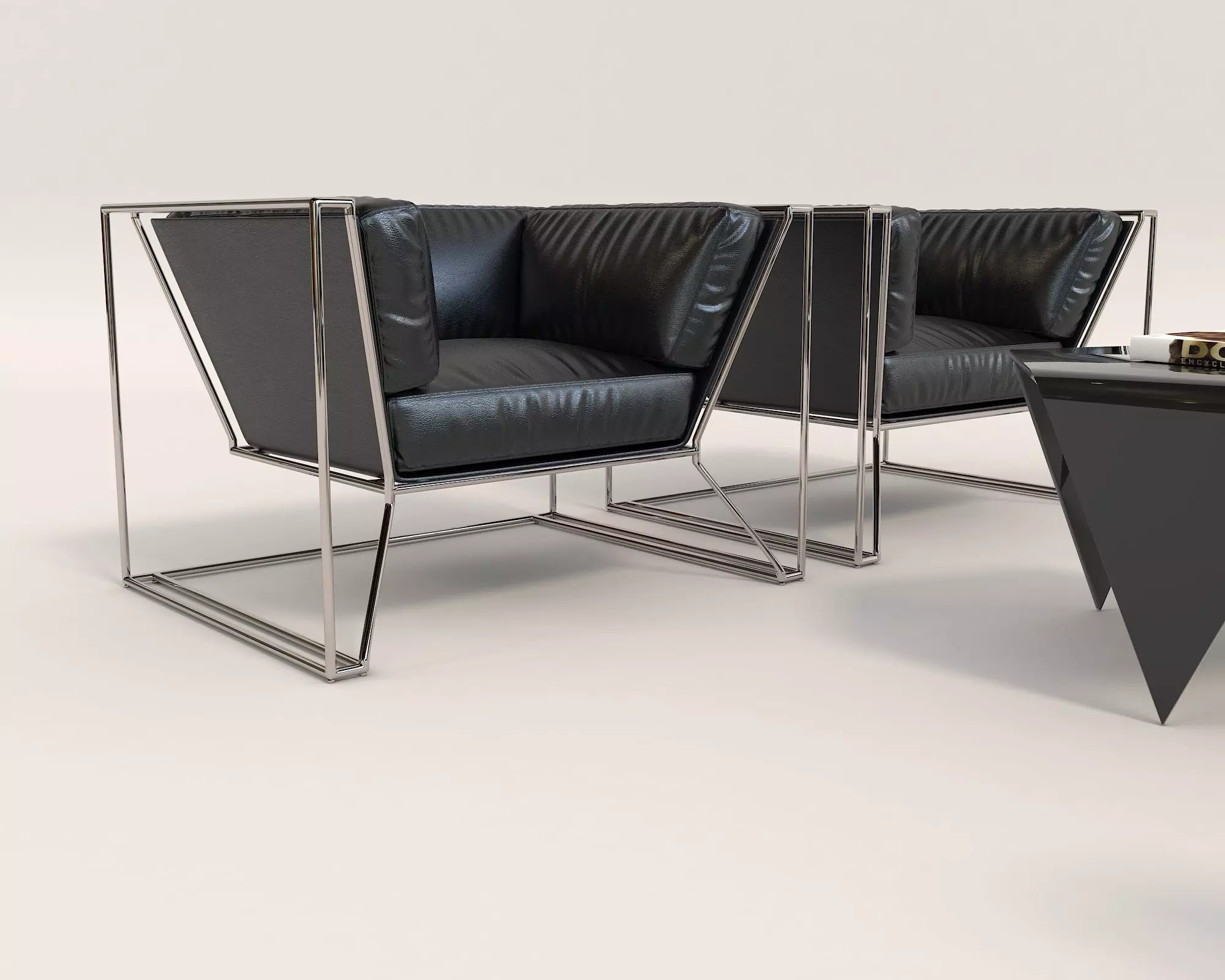 Modern Sofa and Armchair 3D model_6
