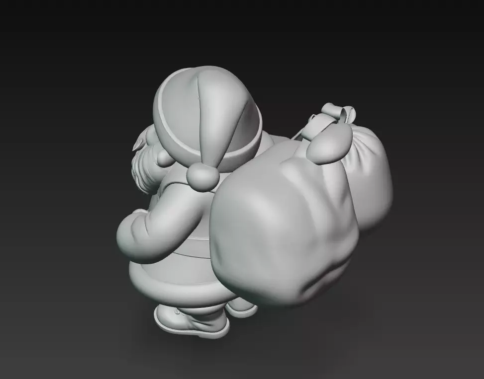 Jolly Santa Claus - Cheerful Christmas Sculpture 3D Model 3D print model_8