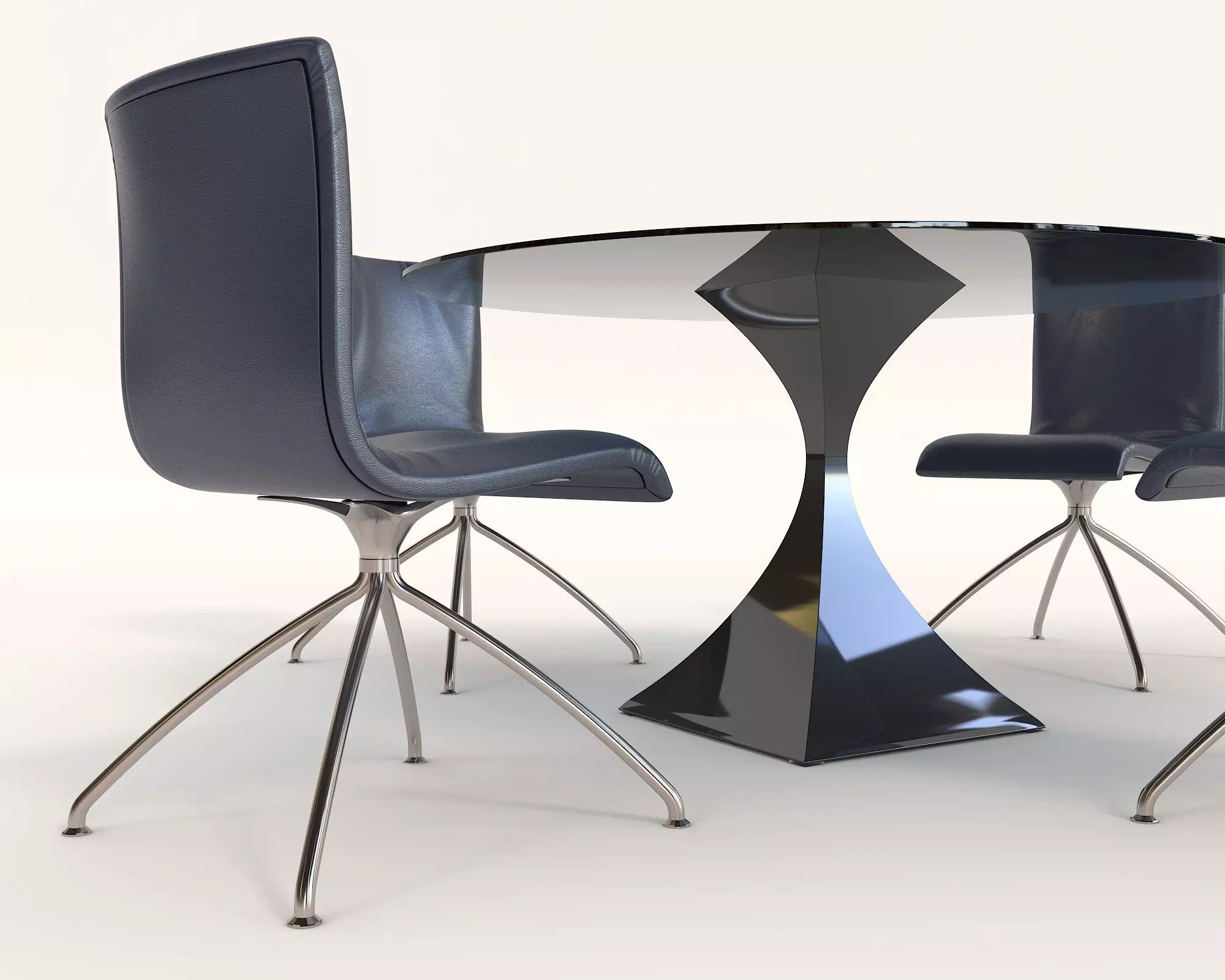 Modern Table and Chair Set 10 3D model_4