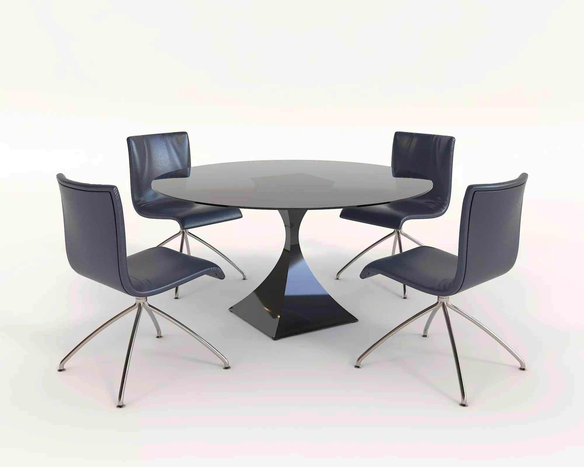 Modern Table and Chair Set 10 3D model_0