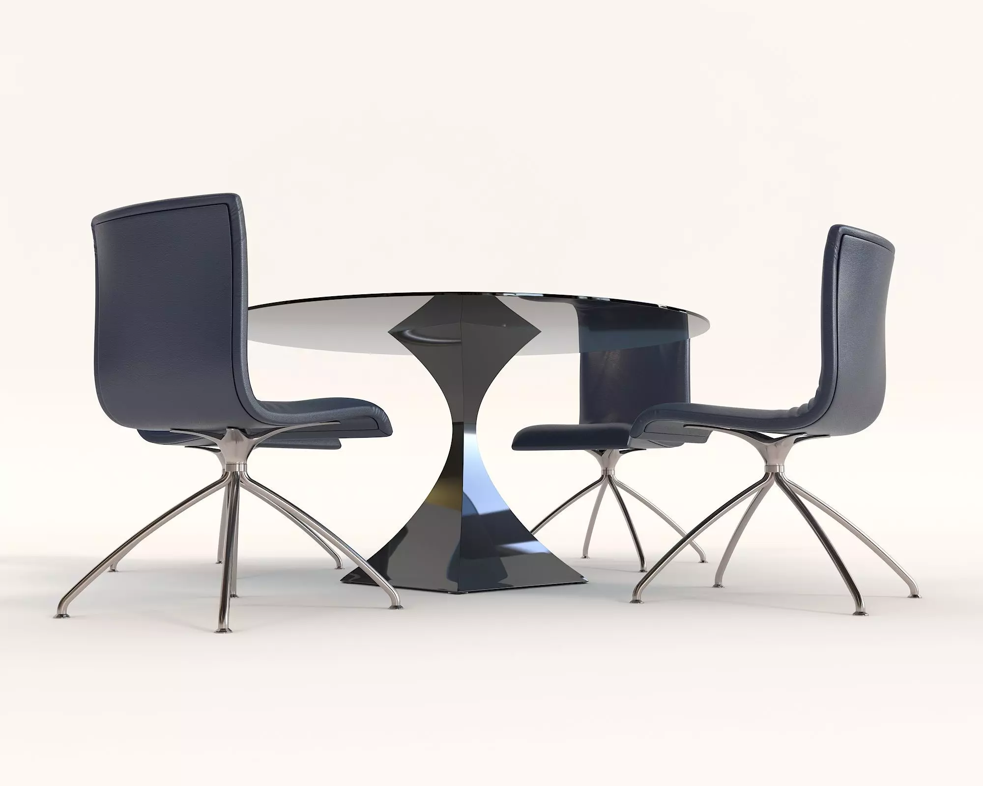 Modern Table and Chair Set 10 3D model_3