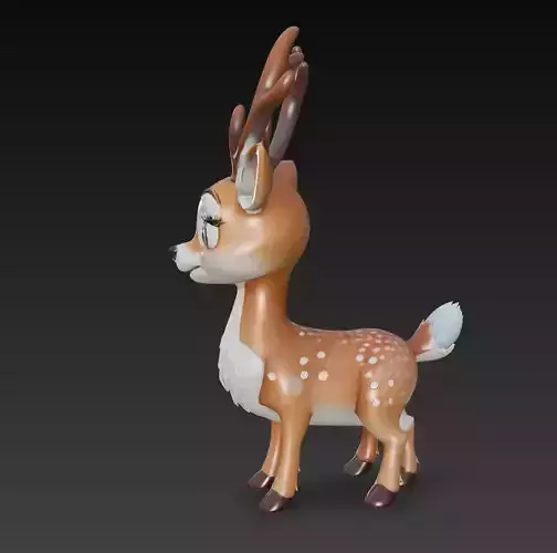 Gentle Reindeer - Stylized Deer Sculpture 3D Model Free 3D print model Gentle Reindeer - Stylized Deer Sculpture 3D Model Free 3D print model