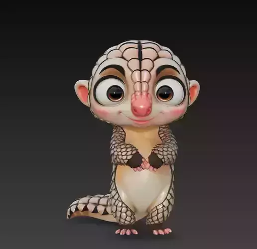 Pangolin - Adorable Stylized Fantasy Animal 3D Model