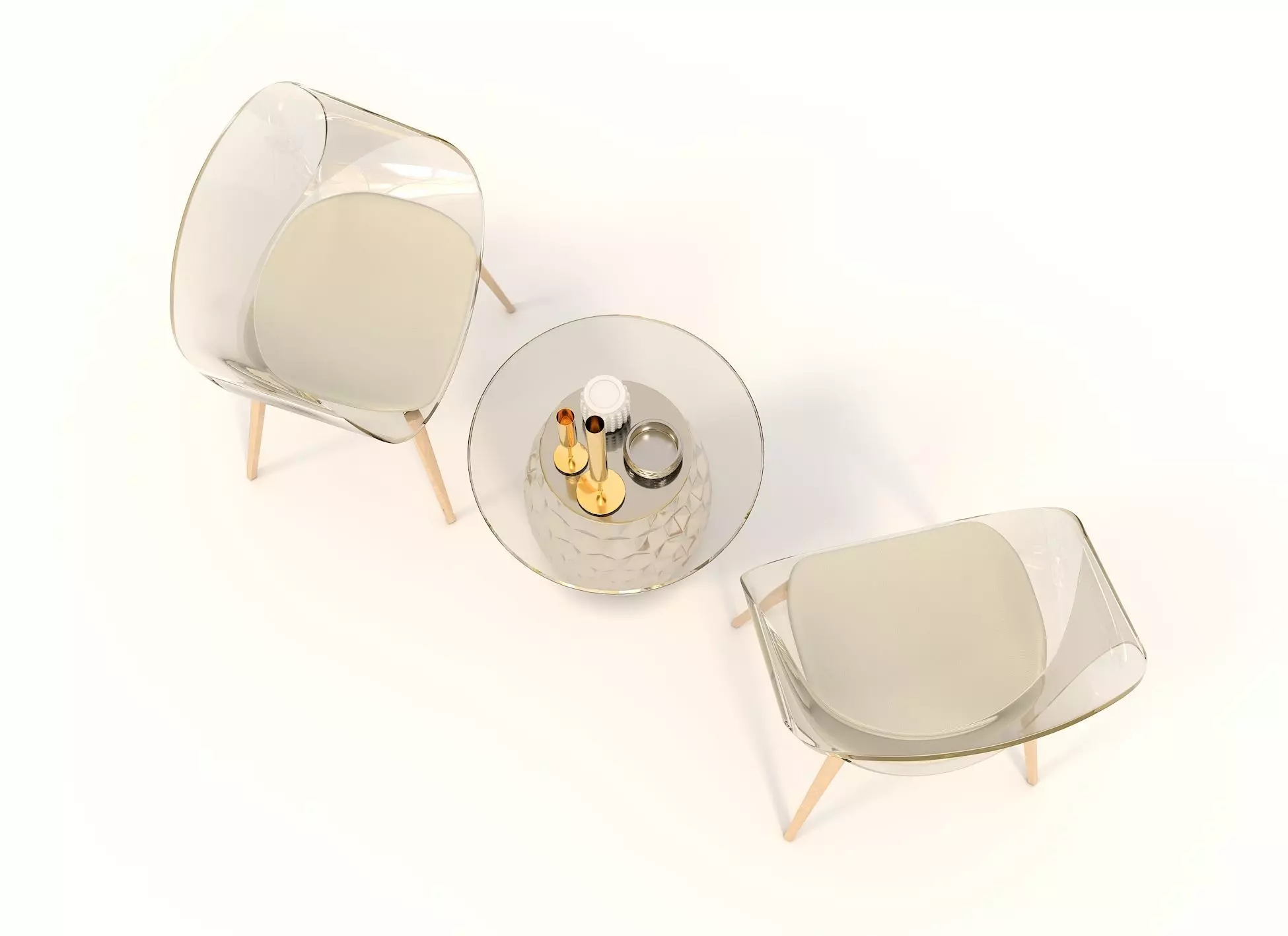 Modern Table and Chair Set 11 3D model_5