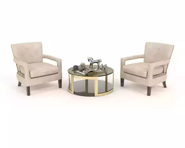 Modern Coffee Table and Armchair Set 24