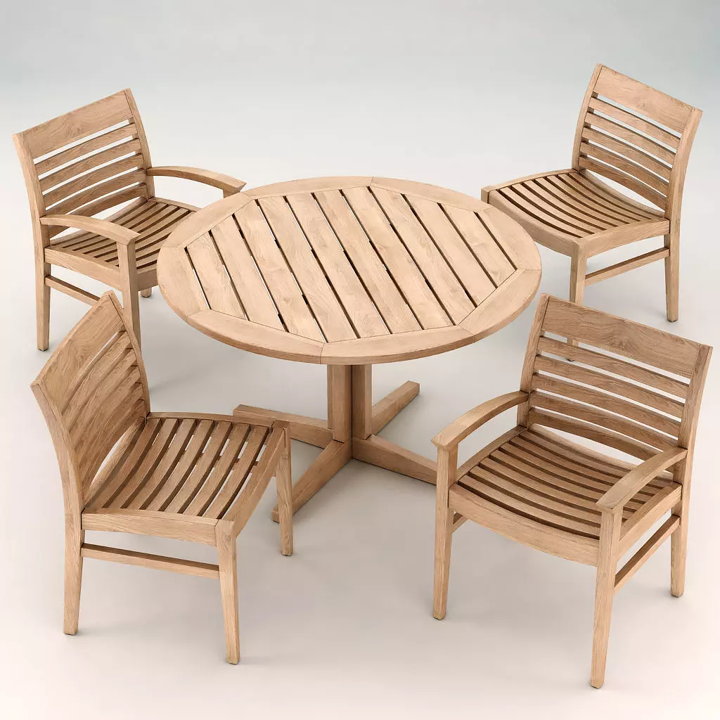 garden furniture set wellspring landscape forms 3D model_0