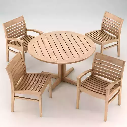 garden furniture set wellspring landscape forms 3D model