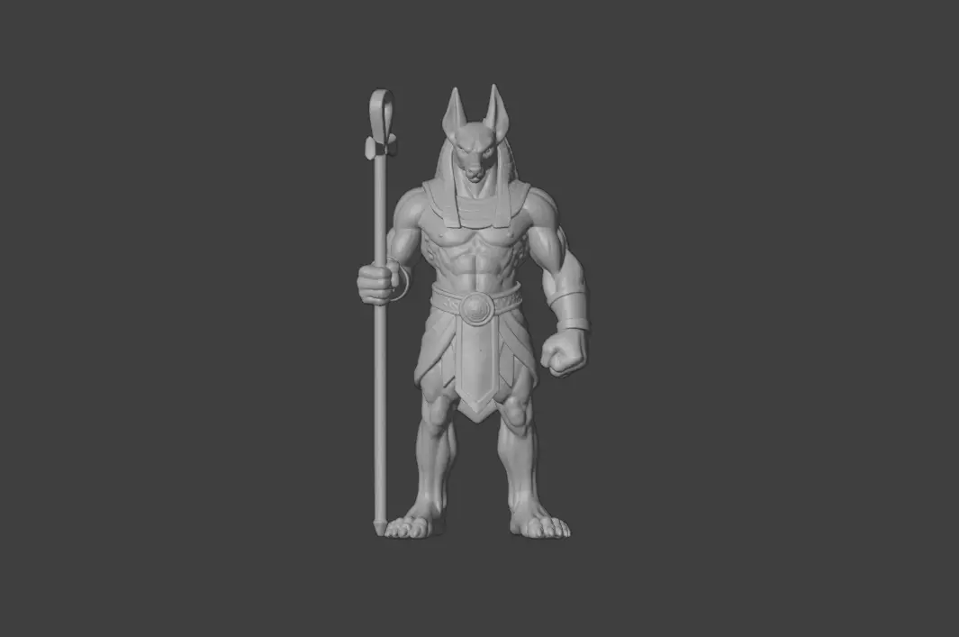 Anubis Guardian Statue 3D model_7