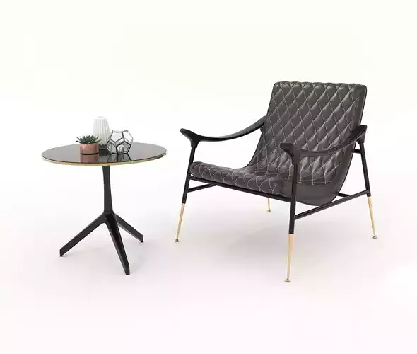 Modern Coffee Table and Armchair Set 26