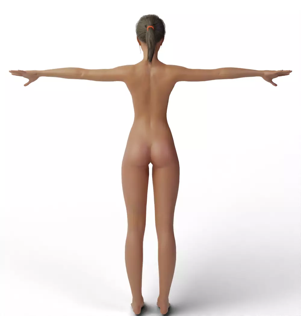 Bikini Female Base Model 3D model_11