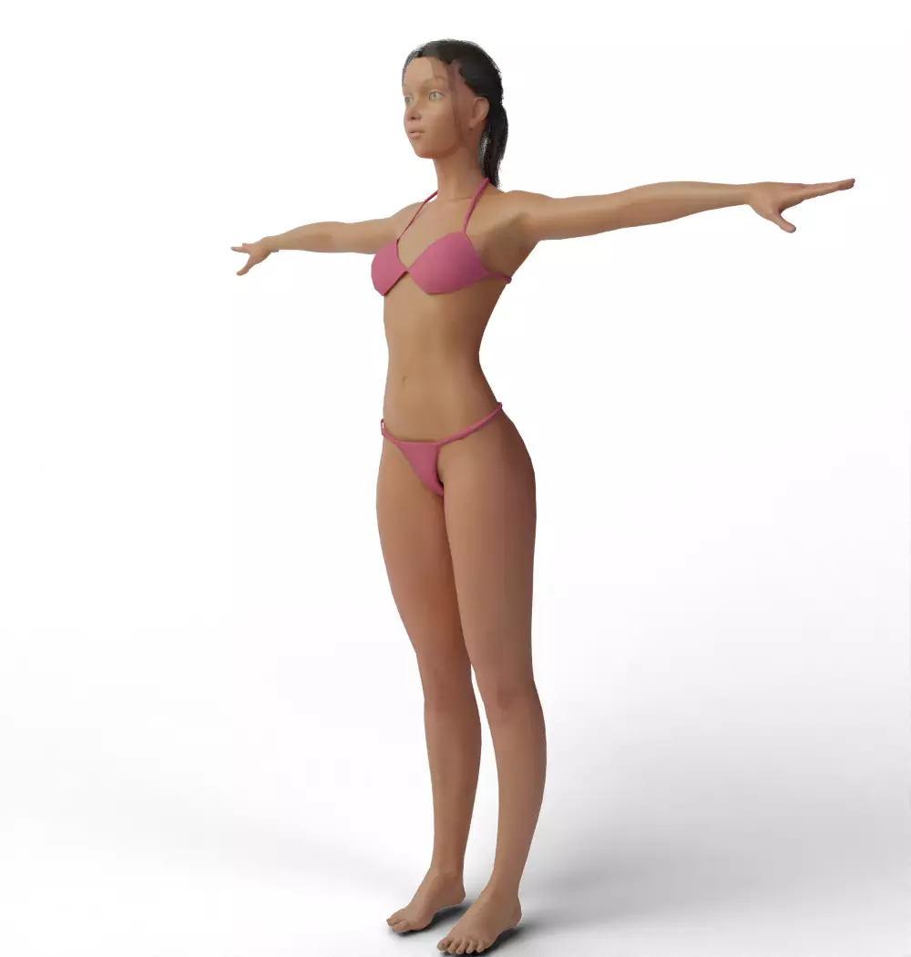 Bikini Female Base Model 3D model_7