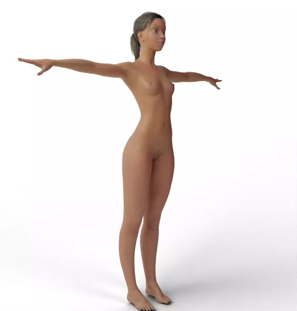Bikini Female Base Model 3D model_16