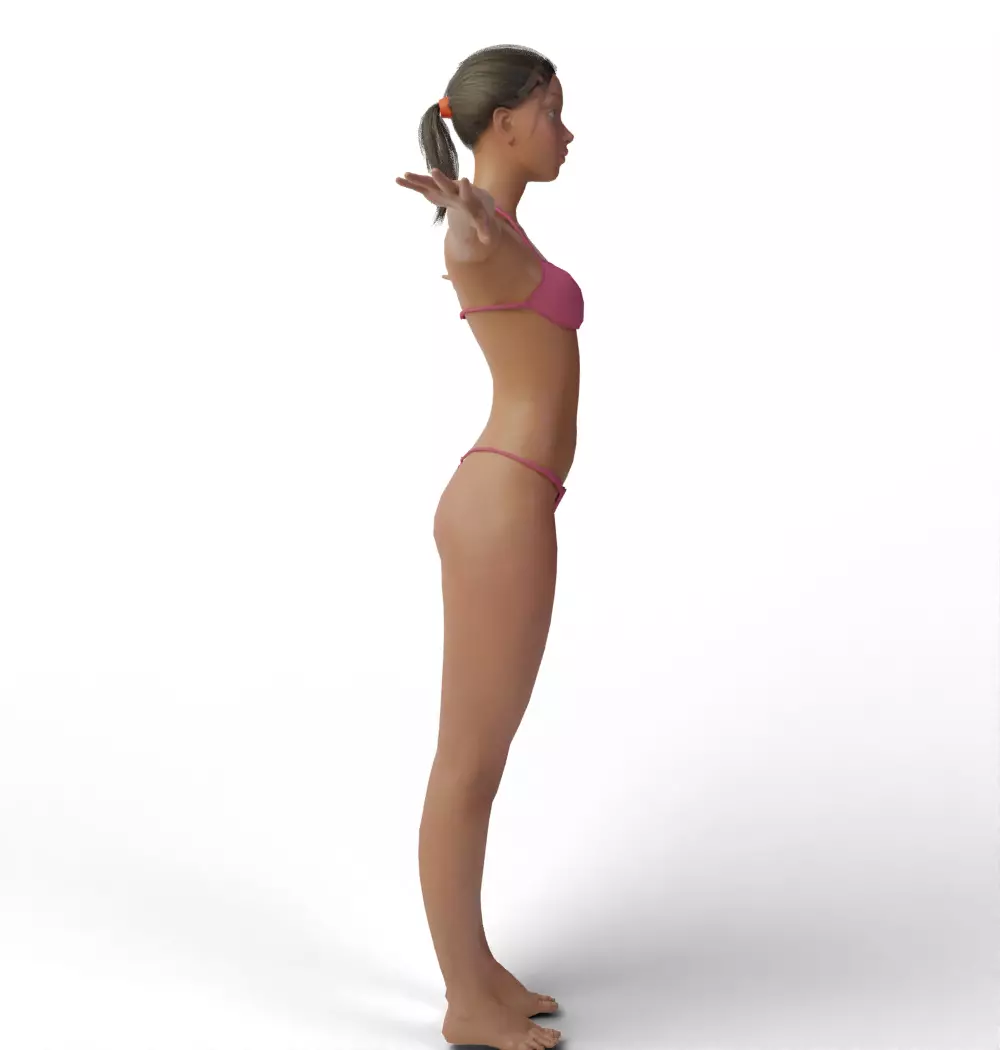Bikini Female Base Model 3D model_14