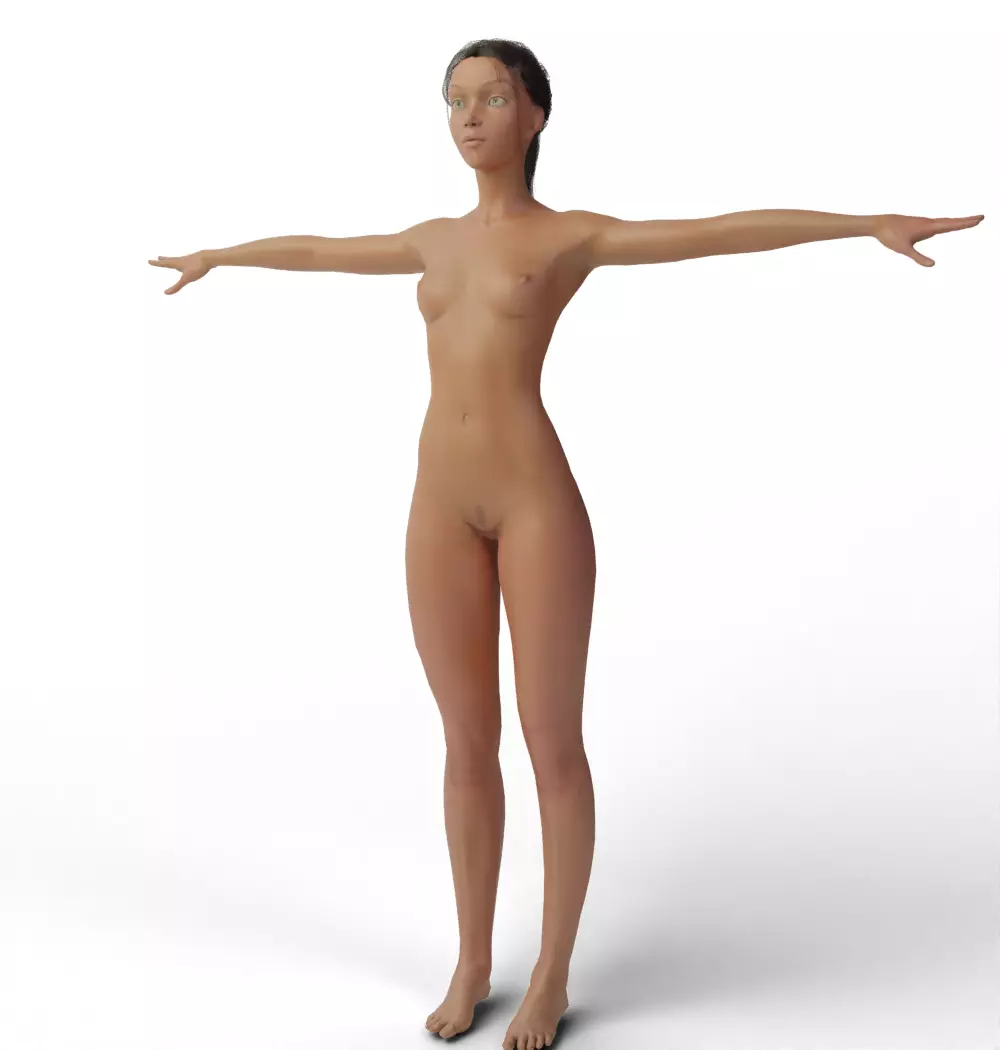 Bikini Female Base Model 3D model_5
