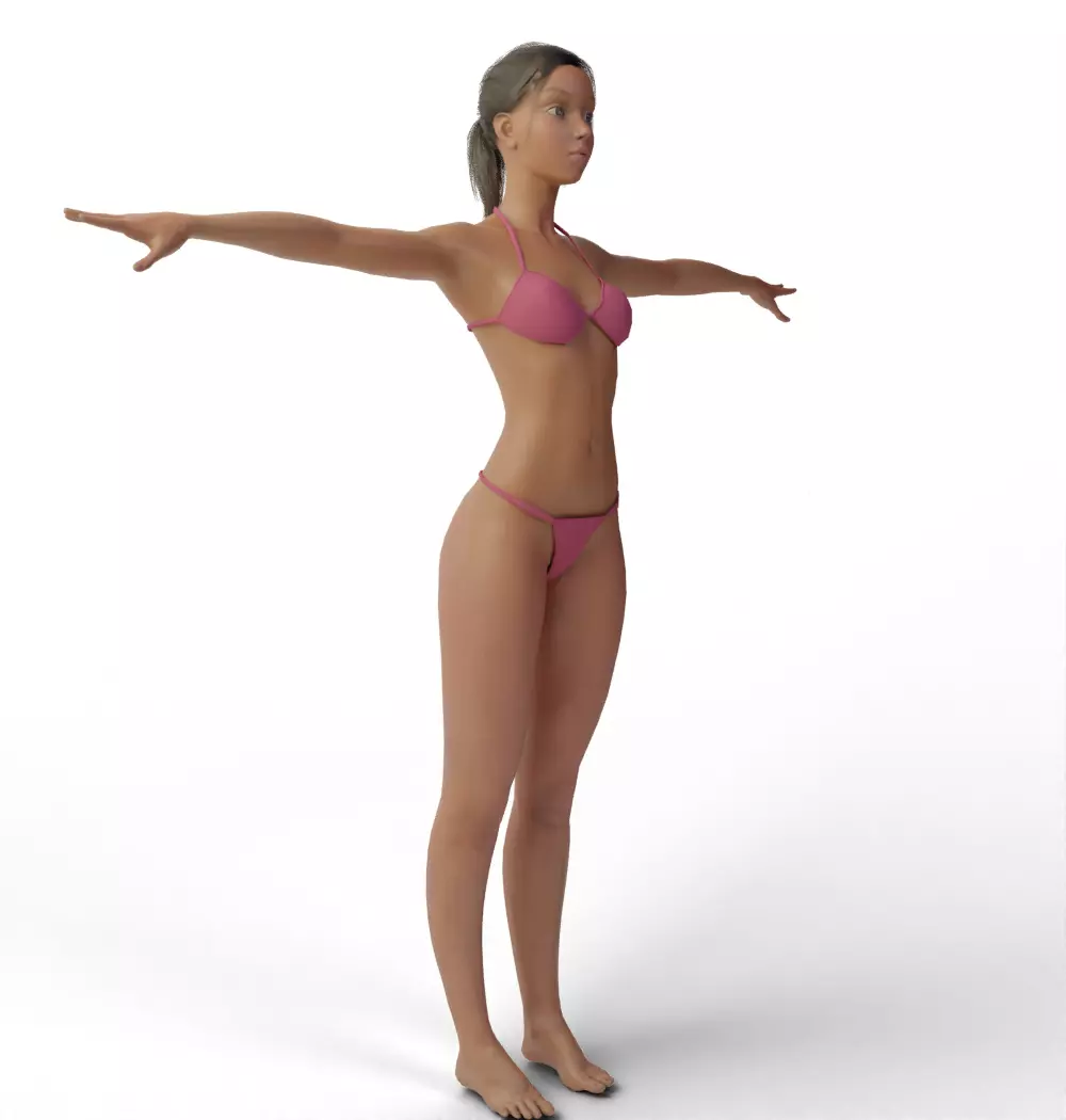 Bikini Female Base Model 3D model_15