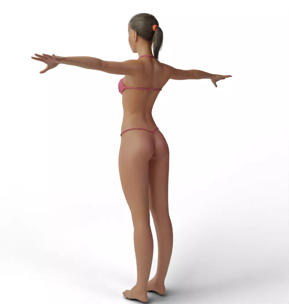 Bikini Female Base Model 3D model_9