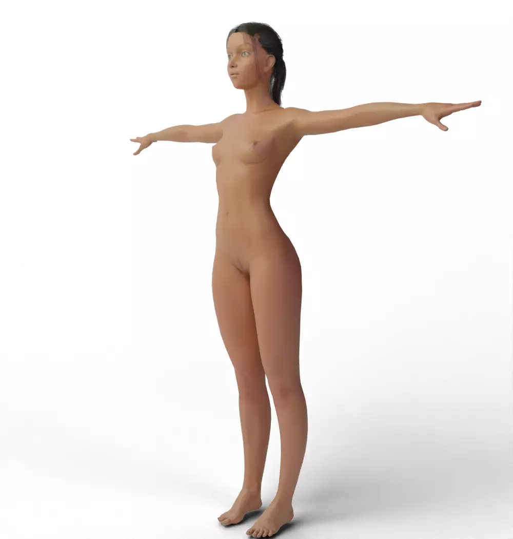 Bikini Female Base Model 3D model_6