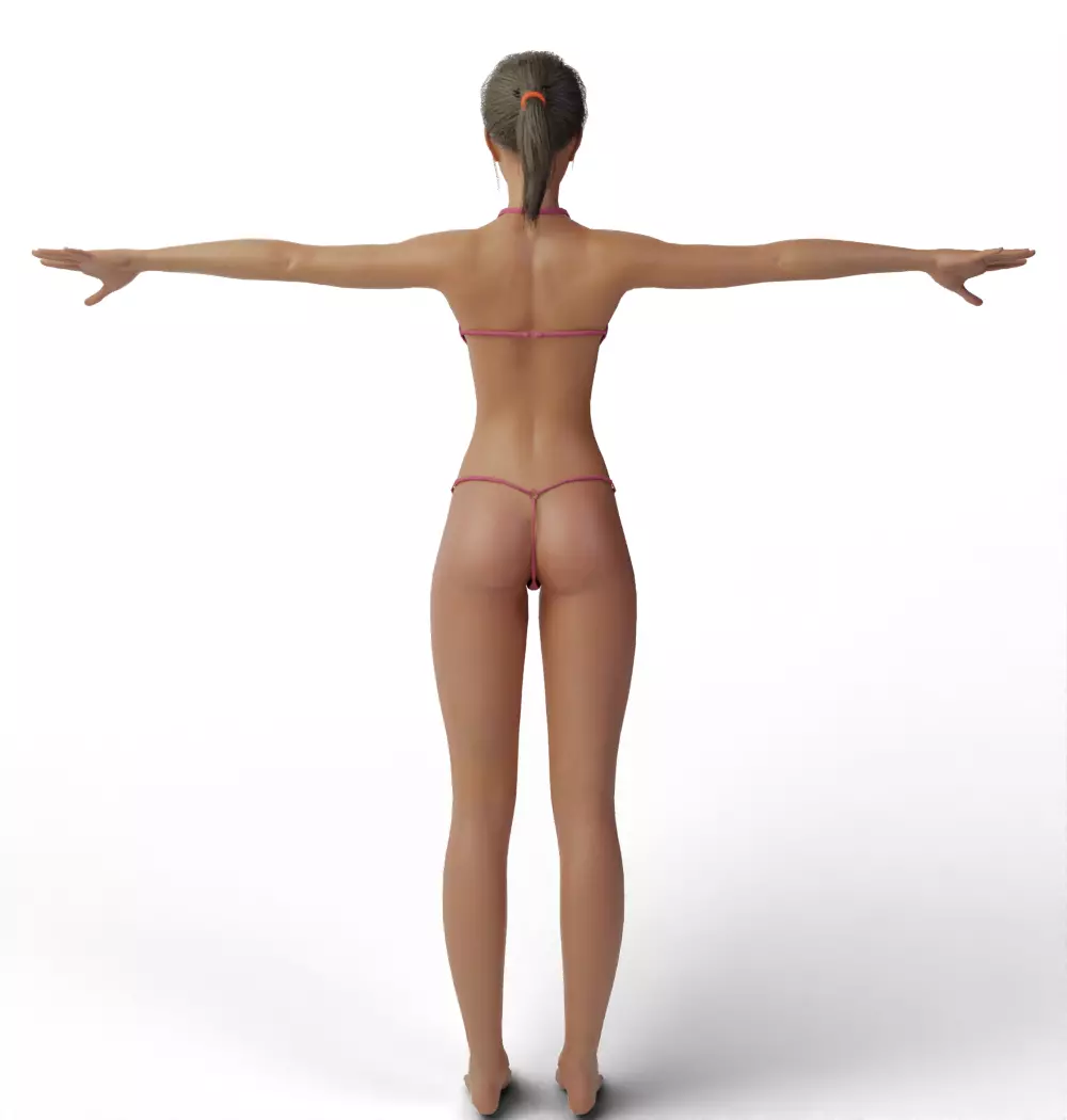 Bikini Female Base Model 3D model_12