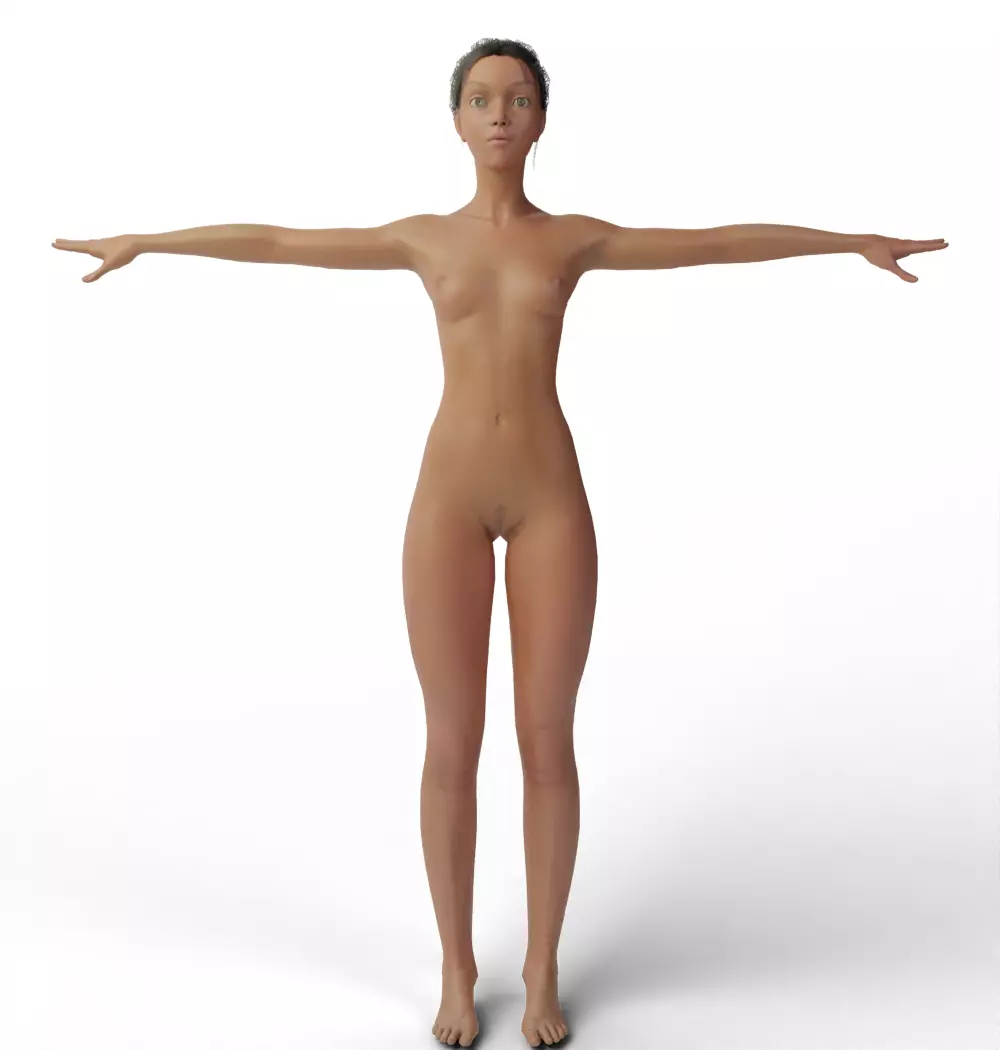 Bikini Female Base Model 3D model_1