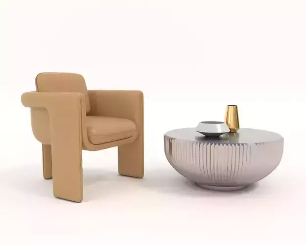 Modern Coffee Table and Armchair Set 28