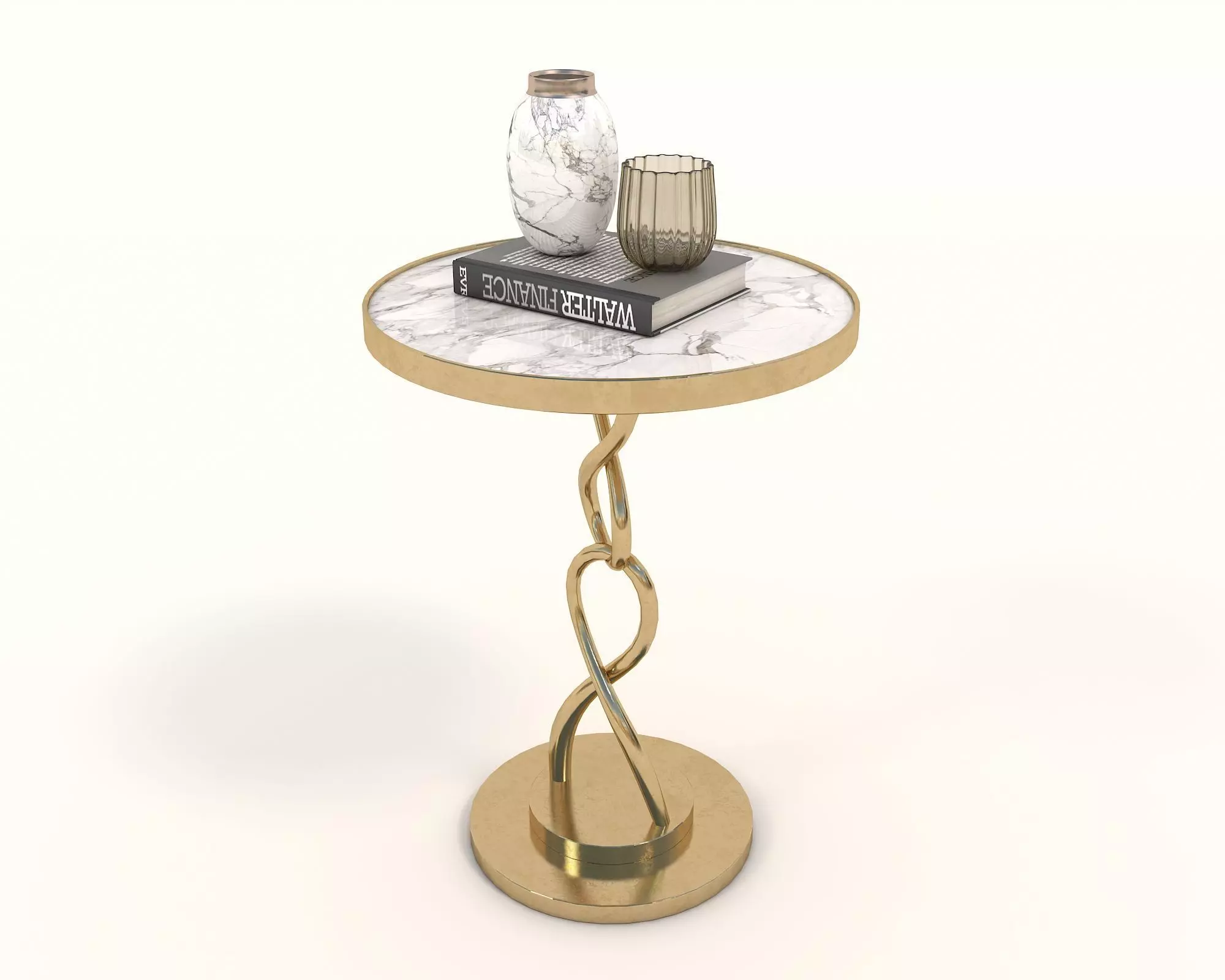 Modern Coffee Table and Armchair Set 30 3D model_5