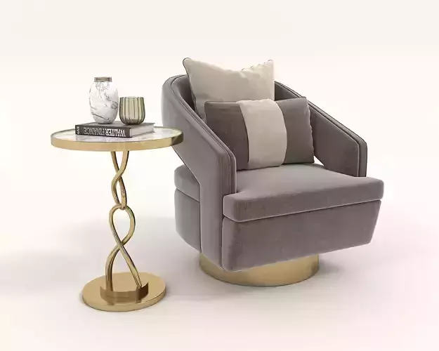 Modern Coffee Table and Armchair Set 30