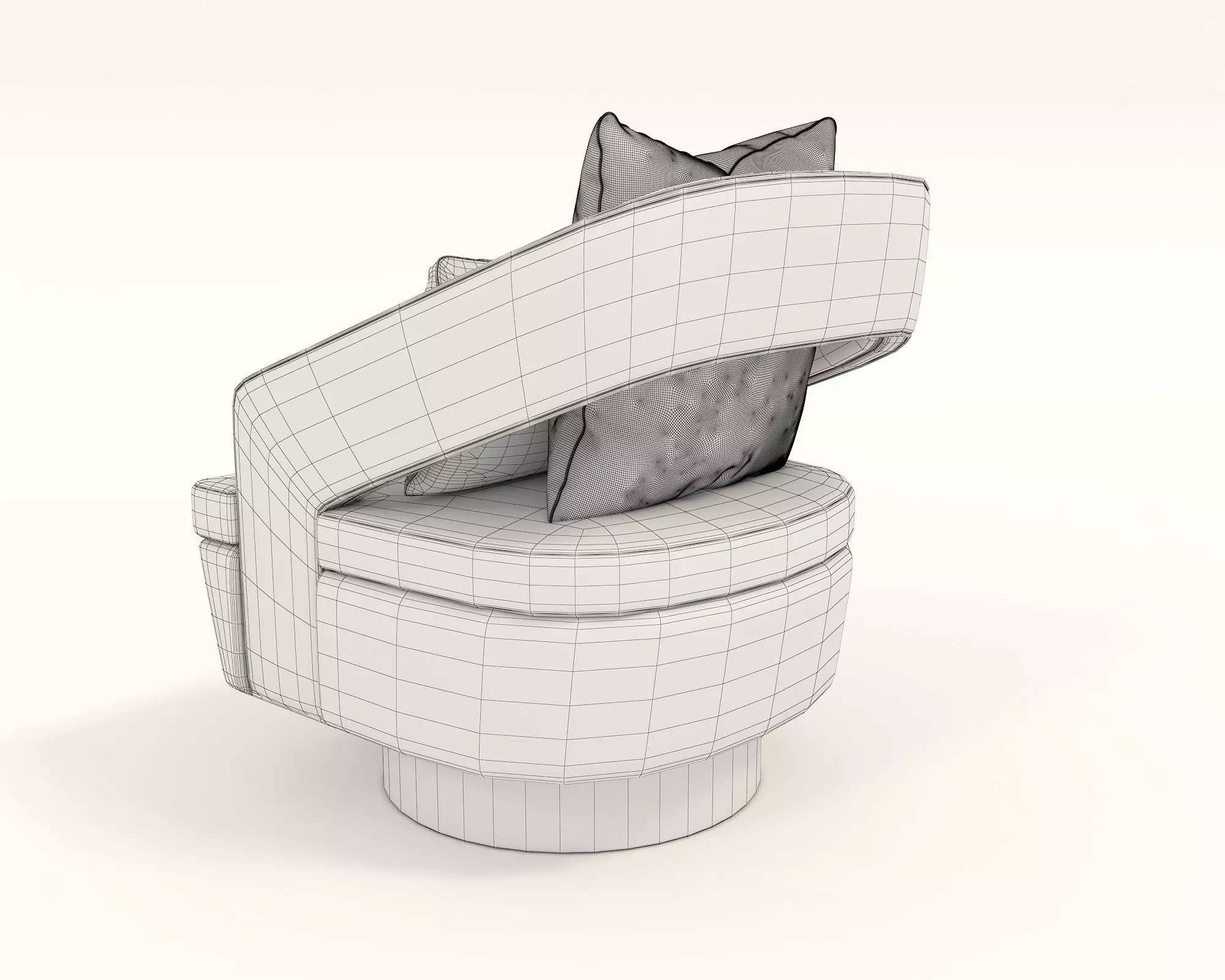 Modern Coffee Table and Armchair Set 30 3D model_9