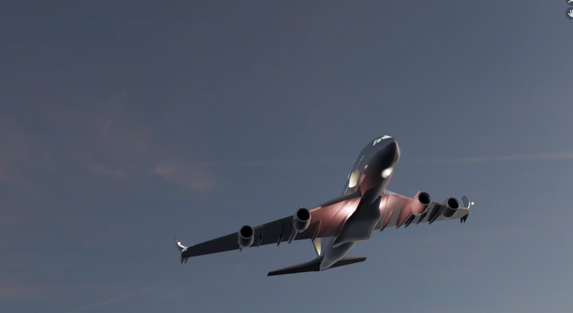 A380 plane Low-poly 3D model_0