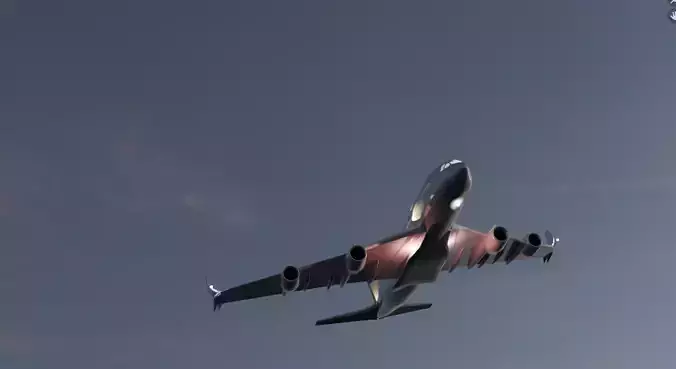 A380 plane Low-poly 3D model