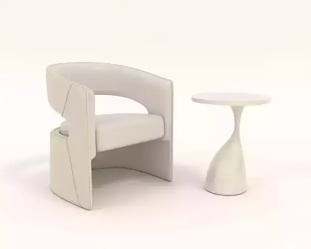 Modern Coffee Table and Armchair Set 31