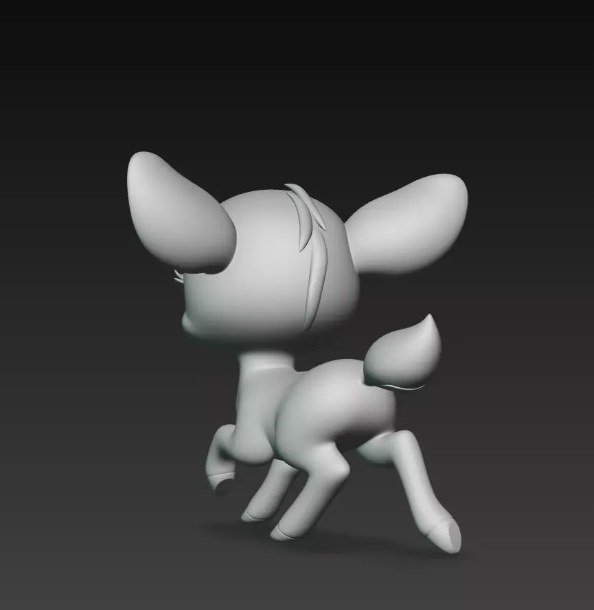 Cute Deer - Stylized Cartoon Forest Animal 3D Model 3D print model_11