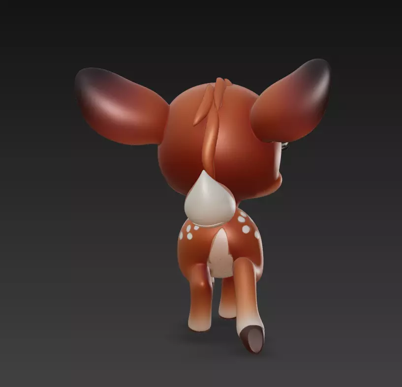 Cute Deer - Stylized Cartoon Forest Animal 3D Model 3D print model_5