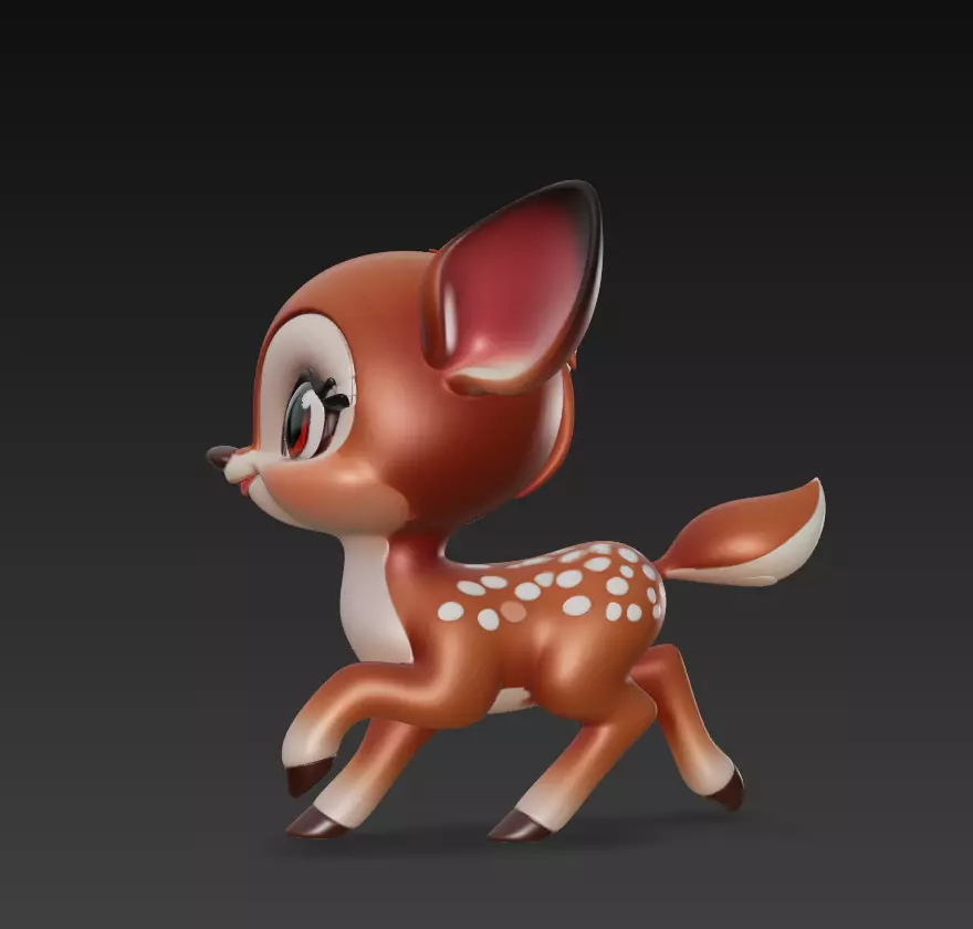 Cute Deer - Stylized Cartoon Forest Animal 3D Model 3D print model_3
