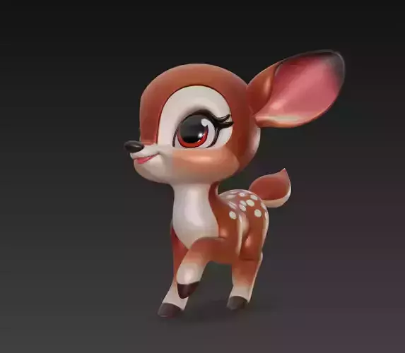 Cute Deer - Stylized Cartoon Forest Animal 3D Model 3D print model Cute Deer - Stylized Cartoon Forest Animal 3D Model 3D print model