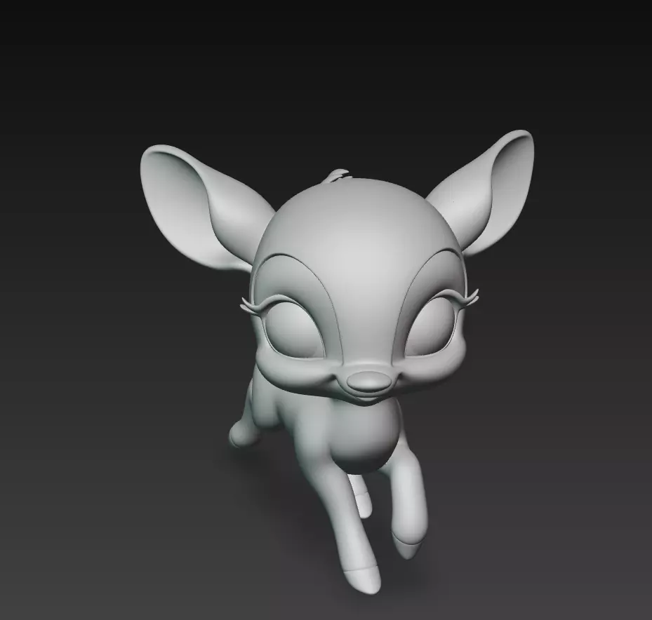 Cute Deer - Stylized Cartoon Forest Animal 3D Model 3D print model_7